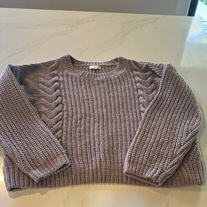 Cozy mauve  Cable Knit Sweater